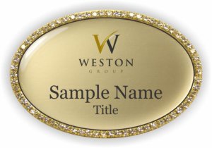 (image for) Weston Group Oval Bling Gold badge