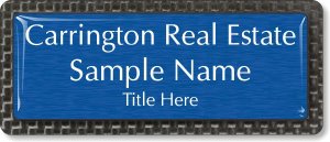 (image for) Carrington Real Estate Carbon Frame Anodized Insert badge