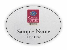 (image for) Comfort Suites (New Logo) Oval Silver badge