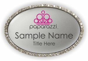 (image for) Paparazzi Accessories Oval Bling Silver badge