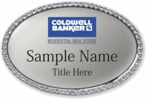 (image for) Coldwell Banker Residential Real Estate Oval Bling Silver badge