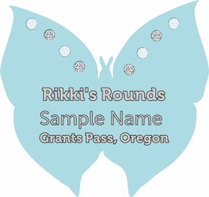 (image for) Rikki\'s Rounds Shaped Silver badge W/ Jewels