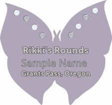 (image for) Rikki's Rounds Shaped Silver badge W/ Jewels