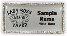 (image for) Lady Boss Vapor Bling Silver badge