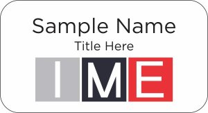 (image for) I.M.E. Shaped White badge