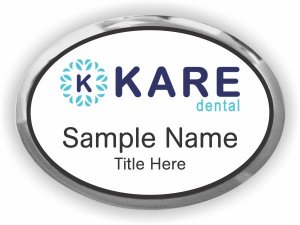 (image for) Kare Dental Oval Executive Silver Other badge