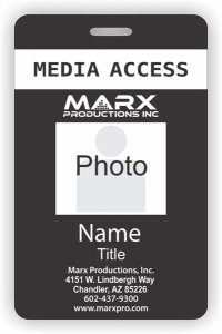 (image for) Marx Productions Photo ID Vertical badge