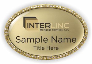 (image for) InterLinc Mortgage Services, LLC Oval Bling Gold badge