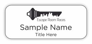 (image for) Escape Room Races Standard White badge
