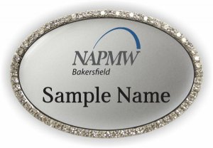 (image for) NAPMW Oval Bling Silver badge