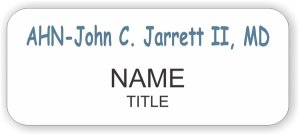 (image for) JFG- John C. Jarrett II, MD Standard White badge