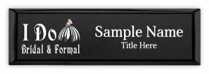 (image for) I Do Bridal and Formal Small Executive Black badge