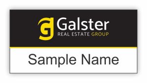 (image for) Galster Real Estate Standard White Square Corner badge