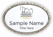 (image for) Maya Properties Oval Bling Silver Other badge