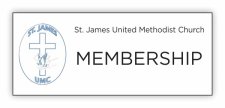 (image for) St. James United Methodist Church Standard White Square Corner badge