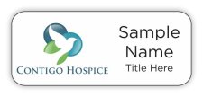 (image for) CONTIGO HOSPICE Standard White badge