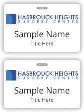 (image for) Hasbrouck Heights Surgery Center, LLC ID Horizontal Double Sided badge
