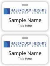 (image for) Hasbrouck Heights Surgery Center, LLC ID Horizontal Double Sided badge