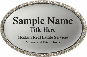 (image for) Mcclain Real Estate Services Oval Bling Silver badge