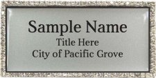 (image for) City of Pacific Grove Bling Silver badge