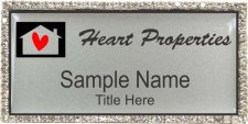 (image for) Heart Properties Bling Silver badge