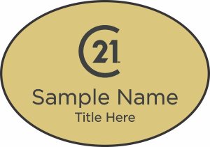 (image for) Century 21 New Logo Oval Gold badge