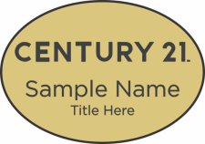 (image for) Century 21 New Logo Oval Gold badge