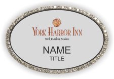 (image for) York Harbor Inn Oval Bling Silver badge