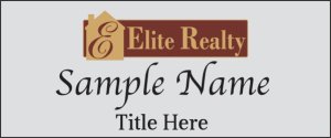 (image for) Elite Realty Standard Silver Square Corner badge