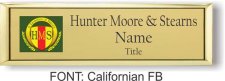 (image for) Hunter Moore & Stearns Small Executive Gold badge