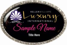 (image for) Keller Williams Luxury Oval Bling Silver Other badge