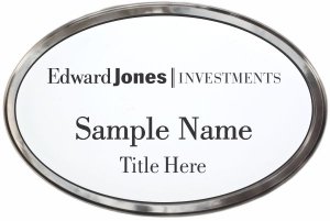 (image for) Edward Jones Investments Oval Prestige Polished White Insert Badge