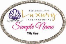 (image for) Keller Williams Luxury Oval Bling Silver Other badge