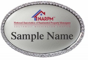 (image for) National Association of Residential Property Managers Oval Bling Silver Oth