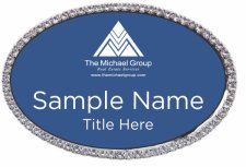 (image for) The Michael Group Real Estate Services Oval Bling Silver Other badge