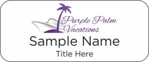 (image for) Purple Palm Vacations Standard White badge