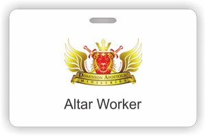 (image for) dominion apostolic ID Horizontal badge
