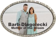 (image for) Barb Dlugolecki Oval Bling Silver badge