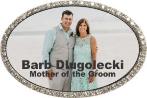(image for) Barb Dlugolecki Oval Bling Silver badge