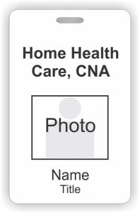 (image for) Home Health Care, CNA Photo ID Vertical badge