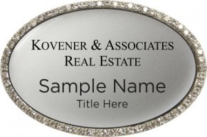 (image for) Kovener & Associates Real Estate Oval Bling Silver badge