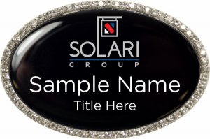 (image for) The Solari Group Oval Bling Silver Other badge