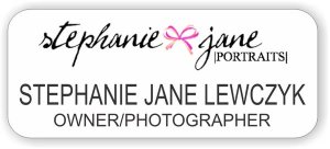 (image for) Stephanie Jane Portraits White Rounded Corners badge