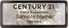 (image for) Century 21 Alpha Associates Black Chrome Mother of Pearl badge