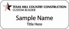 (image for) Texas Hill Country Construction Standard White badge