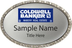(image for) Coldwell Banker Mabery Oval Bling Silver badge