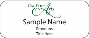 (image for) Cal Poly Arts Standard White badge