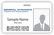 (image for) General Dynamics Barcode ID Horizontal badge