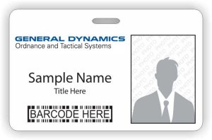 (image for) General Dynamics Barcode ID Horizontal badge