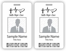 (image for) CassieMarie Meyers Barcode ID Vertical Double Sided badge